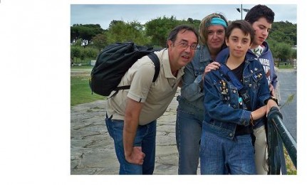 Gonzalo y Andrés de vacacines con sus padres